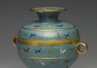 图片[2]-Cloisonne animal-pattern dou vessel, Qianlong reign (1736-1795), Qing dynasty-China Archive